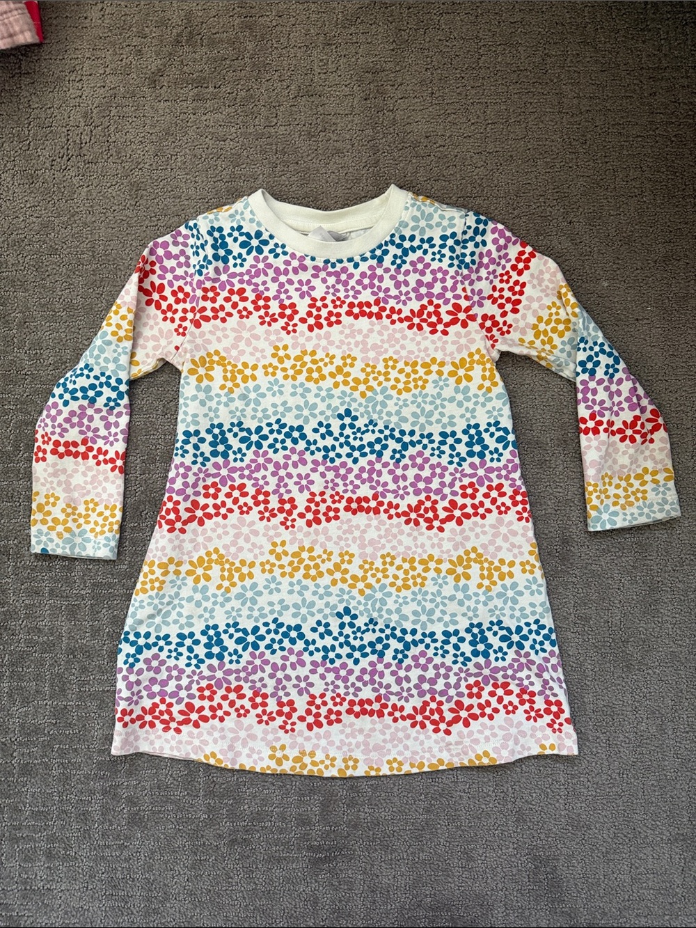 Girls' Multi-Color Hanna Anderson Floral Long-Sleeve Dress
